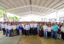 CONSTRUYE GOBIERNO DE CARLOS PEÑA ORTIZ MÓDULOS SANITARIOS EN EL COBAT 07