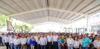 CONSTRUYE GOBIERNO DE CARLOS PEÑA ORTIZ MÓDULOS SANITARIOS EN EL COBAT 07