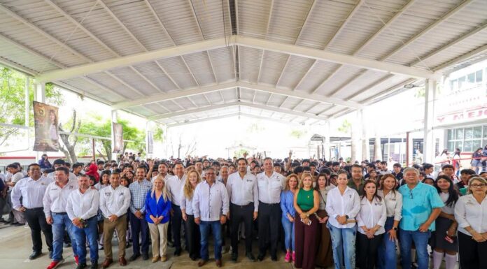 CONSTRUYE GOBIERNO DE CARLOS PEÑA ORTIZ MÓDULOS SANITARIOS EN EL COBAT 07