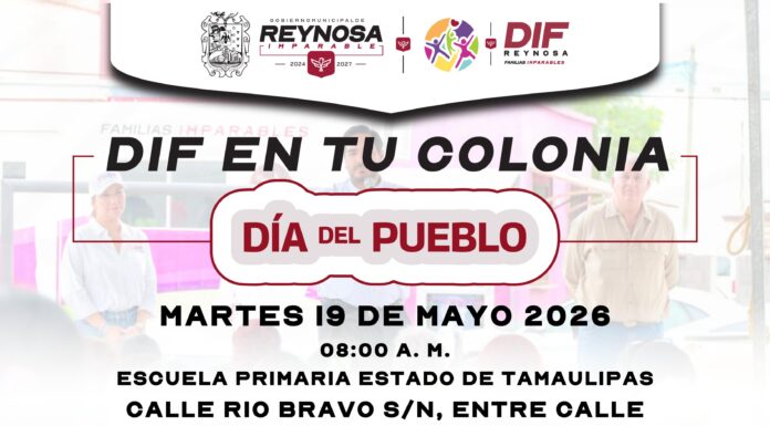 ATENDERÁ DIF-REYNOSA CON SERVICIOS GRATUITOS A FAMILIAS DE LA COLONIA TAMAULIPAS