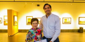 CORTÓ ALCALDE CARLOS PEÑA ORTIZ EL LISTÓN INAUGURAL DE LA OBRA PICTÓRICA DE MÁNGELES BAROCIO