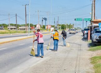REFUERZAN LIMPIEZA Y SEGURIDAD EN CRUCERO DE DÍAZ ORDAZ
