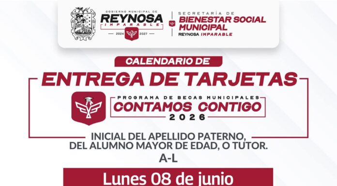 INVITA CARLOS PEÑA ORTIZ A BENEFICIARIOS DE BECA DE EDUCACIÓN SUPERIOR A RECIBIR SU TARJETA CONTAMOS CONTIGO 2026