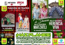 GOBIERNO DE CARLOS PEÑA ORTIZ INVITA A LA CARTELERA CULTURAL GRATUITA DEL IRCA