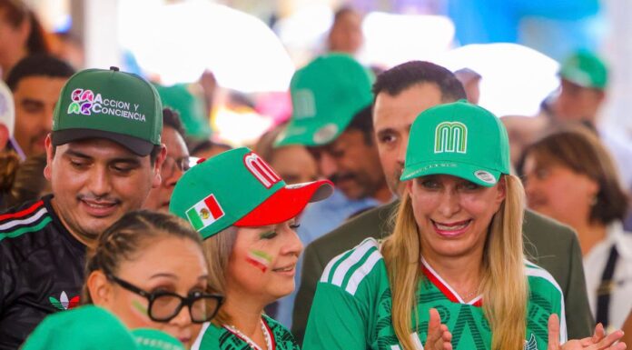 CONVIVIÓ LA SENADORA MAKI ORTIZ CON AFICIONADOS AL FUTBOL EN TRANSMISIÓN DE JUEGO MUNDIALISTA