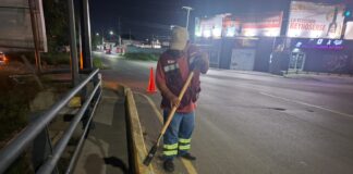 AVANZA MANTENIMIENTO URBANO DE REYNOSA MEDIANTE TRABAJÓ NOCTURNO DEL MUNICIPIO