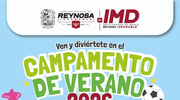 INVITA GOBIERNO DE REYNOSA A INSCRIBIRSE EN CURSO DE VERANO DEL POLIDEPORTIVO