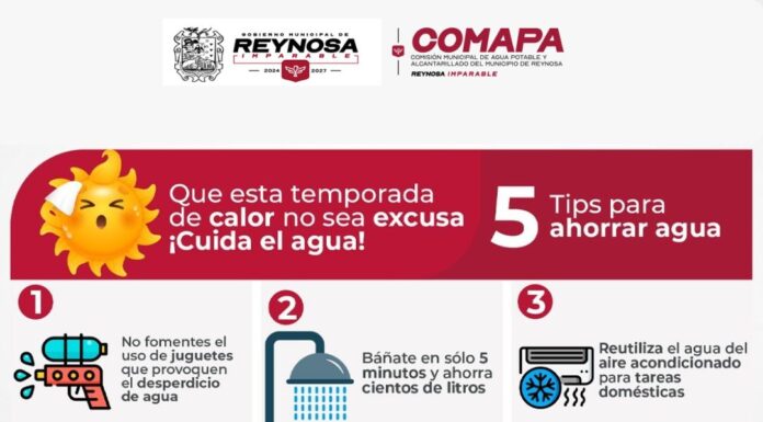 EXHORTA COMAPA AL USO RESPONSABLE DEL AGUA DURANTE LA TEMPORADA DE ALTAS TEMPERATURAS