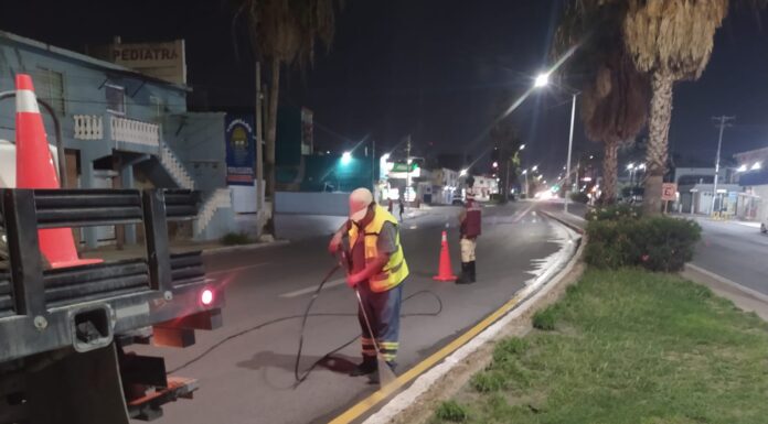 GOBIERNO DE REYNOSA REFUERZA SEGURIDAD VIAL CON LIMPIEZA DE CRUCERO PEATONALES