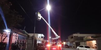 REFUERZAN ALUMBRADO PÚBLICO EN REYNOSA CON TRABAJOS PERMANENTES DEL CENTRO A LAS COLONIAS MÁS ALEJADAS