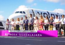 ESTRENA REYNOSA CONECTIVIDAD CON GUADALAJARA: CARLOS PEÑA ORTIZ INAUGURÓ NUEVA RUTA AÉREA