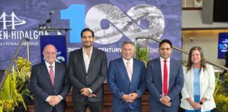 CELEBRARON PRESIDENTE DE REYNOSA Y MAYORES DE MCALLEN E HIDALGO, CENTENARIO DEL PUENTE INTERNACIONAL