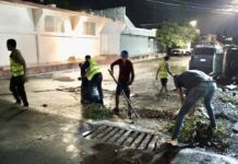 TRAS LA TORMENTA DEL DOMINGO, SERVICIOS PÚBLICOS REFUERZA LIMPIEZA DE REJILLAS Y PLUVIALES EN REYNOSA
