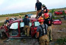 PARTICIPA PROTECCIÓN CIVIL DE DÍAZ ORDAZ EN PRÁCTICA DE RESCATE VEHICULAR EN CAMARGO