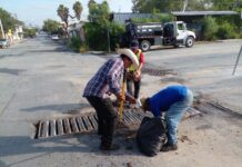 AGILIZÓ SERVICIOS PÚBLICOS DE REYNOSA LIMPIEZA DE DRENES Y REJILLAS PLUVIALES