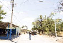SUPERVISA ALCALDESA INSTALACIÓN DE ARBOTANTES EN CALLE OCTAVA