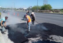 DA SEGUIMIENTO MUNICIPIO A REPARACIÓN DE BACHES EN CARRETERA A RÍO BRAVO