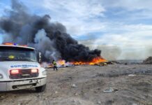 SOFOCÓ PCyB INCENDIO DEL BASURERO LAS ANACUAS