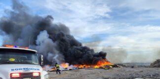 SOFOCÓ PCyB INCENDIO DEL BASURERO LAS ANACUAS
