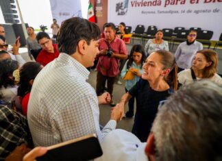 RECIBIÓ CARLOS PEÑA ORTIZ A LA PRESIDENTA CLAUDIA SHEINBAUM PARDO Y AL GOBERNADOR AMÉRICO VILLARREAL ANAYA EN REYNOSA