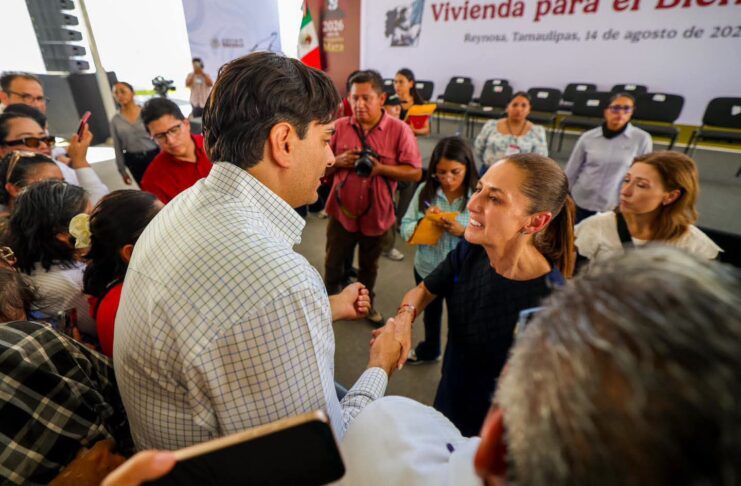 RECIBIÓ CARLOS PEÑA ORTIZ A LA PRESIDENTA CLAUDIA SHEINBAUM PARDO Y AL GOBERNADOR AMÉRICO VILLARREAL ANAYA EN REYNOSA
