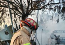GOBIERNO MUNICIPAL DE REYNOSA ATENDIÓ INCENDIO EN TALLER MECÁNICO DE LA COLONIA LOS CAVAZOS