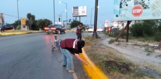 REFUERZAN SEGURIDAD VIAL CON MANTENIMIENTO PREVENTIVO EN LOS PUENTES GEMELOS DE REYNOSA