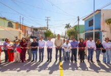 INAUGURA CARLOS PEÑA ORTIZ PAVIMENTACIÓN HIDRÁULICA EN LOMAS DEL VILLAR
