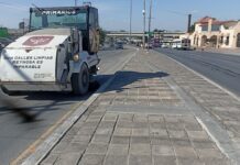 HIZO SERVICIOS PÚBLICOS DE REYNOSA EL BARRIDO MECÁNICO DE LA CALZADA VICTORIA