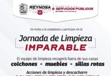 INVITA GOBIERNO DE REYNOSA A JORNADA DE LIMPIEZA IMPARABLE EN BALCONES DE ALCALÁ