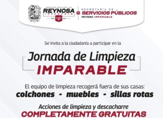 INVITA GOBIERNO DE REYNOSA A JORNADA DE LIMPIEZA IMPARABLE EN BALCONES DE ALCALÁ