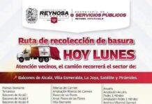 SERVICIO DE RECOLECCIÓN DE RESIDUOS DOMÉSTICOS ESTE LUNES
