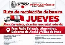 RECORRE CAMIÓN RECOLECTOR VALLE SOLEADO Y PEDRO J. MÉNDEZ, ENTRE OTRAS COLONIAS HOY JUEVES
