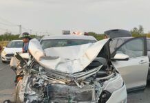 ATENDIÓ PCyB DERRAME DE ACEITE TRAS ACCIDENTE VEHICULAR