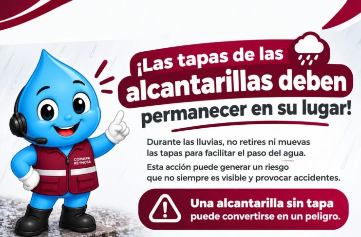 Llama COMAPA a ciudadanía a no retirar tapas de alcantarillas