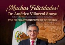 NATALY GARCÍA ACOMPAÑA A AMÉRICO VILLARREAL EN SU CUARTO INFORME DE GOBIERNO