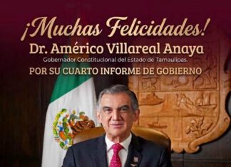 NATALY GARCÍA ACOMPAÑA A AMÉRICO VILLARREAL EN SU CUARTO INFORME DE GOBIERNO