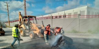 CONTINÚA REHABILITACIÓN VIAL EN LA COLONIA LOS ROBLES DE REYNOSA