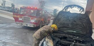 SOFOCÓ PCyB PROTECCIÓN INCENDIO DE VEHÍCULO EN PUERTA GRANDE
