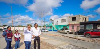 SUPERVISÓ ALCALDE CARLOS PEÑA ORTIZ CONSTRUCCIÓN DE CANAL PLUVIAL EN VILLAS DE DIAMANTE