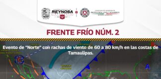 RECOMIENDA GOBIERNO MUNICIPAL DE REYNOSA PRECAUCIONES ANTE FRENTE FRÍO NÚMERO 2
