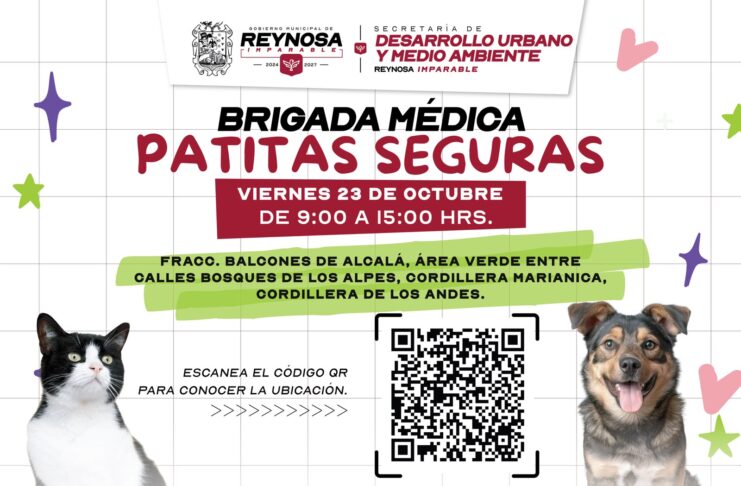 REALIZA GOBIERNO DE CARLOS PEÑA ORTIZ BRIGADA MÉDICA PATITAS SEURAS EN LOS FRESNOS