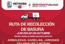 INVITA GOBIERNO DE REYNOSA A DISPONER BASURA DOMÉSTICA PARA SU RECOLECCIÓN