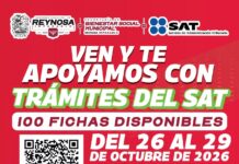 INVITA GOBIERNO DE REYNOSA A JORNADA DE TRÁMITES DEL SAT DEL 26 AL 29 DE OCTUBRE