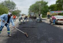 REHABILITAN PAVIMENTO EN LA COLONIA FUNDADORES PARA MEJORAR LA MOVILIDAD EN REYNOSA