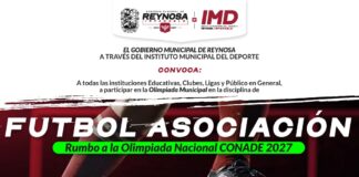 INVITA EL GOBIERNO DE REYNOSA A PARTICIPAR EN LA OLIMPIADA MUNICIPAL DE FUTBOL
