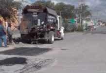 REHABILITAN PAVIMENTO DE LA CALLE NARDOS EN VILLA FLORIDA SECTOR B DE REYNOSA