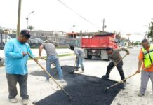 REALIZA COMAPA TRABAJOS DE BACHEO EN DISTINTOS SECTORES DE REYNOSA