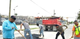 REALIZA COMAPA TRABAJOS DE BACHEO EN DISTINTOS SECTORES DE REYNOSA